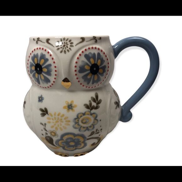 Owl blue/ white coffee mug by Cracker Barrel - Picture 5 of 5